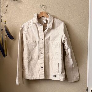 The North Face Women's Cream Button-Up Canvas Jacket